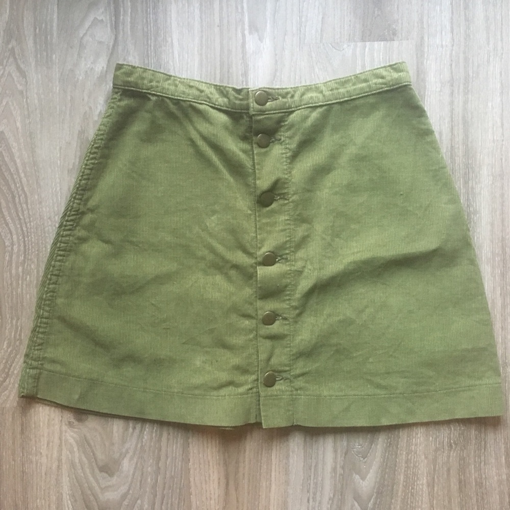 Rare American Apparel Button-up Corduroy Skirt - Picture 2 of 5